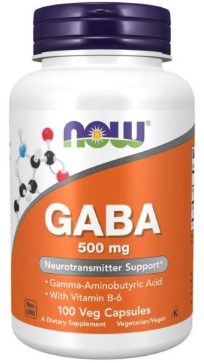 Now Foods NOW GABA 500 мг + B6 100 Капсули