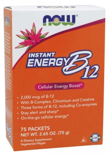 Now Foods NOW Витамин B 12 Instant Energy 75 Пакета