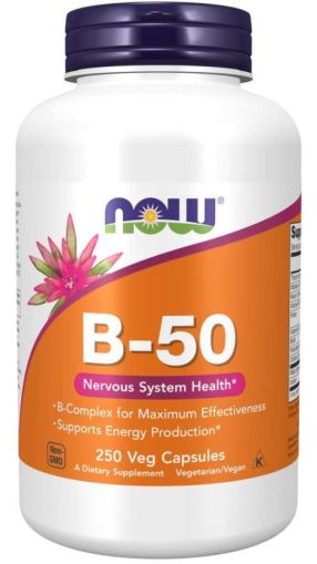 Now Foods NOW Витамин B 50 250 Веган Капсули