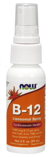 Now Foods NOW Витамин B 12 Липозомен Спрей 59 мл