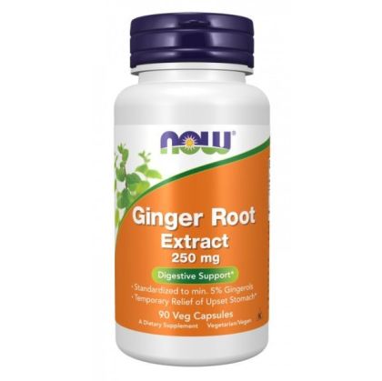 Now Foods NOW Ginger 5% 250 мг Extract 90 Веган Капсули