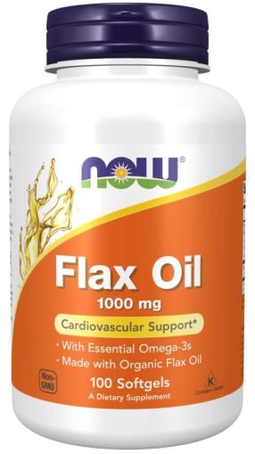 Now Foods NOW Flax Oil Organic 1000 мг 100 Дражета