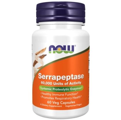 Now Foods NOW Serrapeptase 60,000 SU 60 Веган Касули