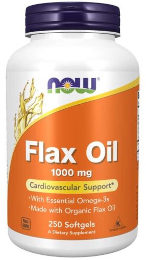 Now Foods NOW Flax Oil Organic 1000 мг 250 Дражета