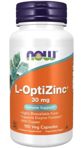 Now Foods NOW L Optizinc 30 мг 100 Капсули