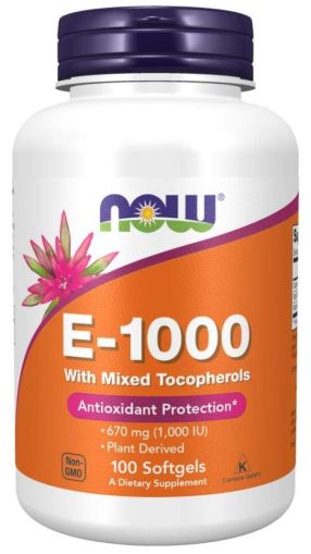 Now Foods NOW Витамин E 1000 IU 100 Дражета