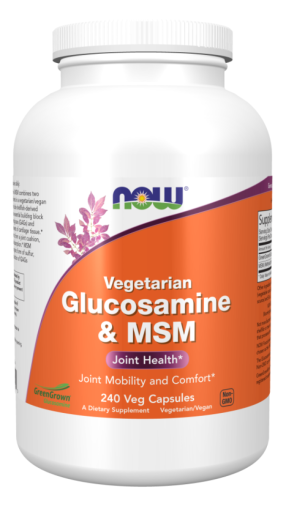 Now Foods NOW Vegetarian Glucosamine & MSM 500/500 240 Veg Capsules