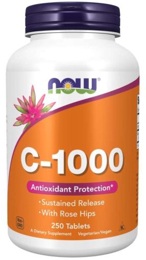 Now Foods NOW Витамин C 1000 Постепенно Освобождаване 250 Таблетки