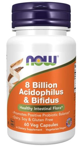 Now Foods NOW 8 Billion Acidophilus & Bifidus 60 Vcaps