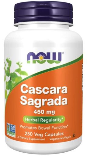 Now Foods NOW Cascara Sagrada (зърнастец) 450 мг 250 Капсули