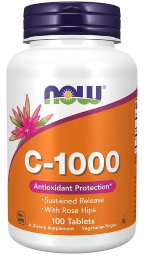 Now Foods NOW Витамин C 1000 Постепенно Освобождаване 100 Таблетки