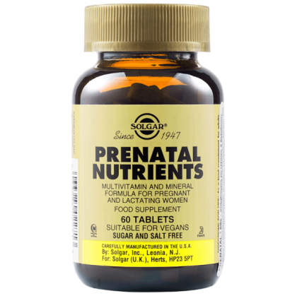 Solgar Prenatal Nutrients 60 Таблетки