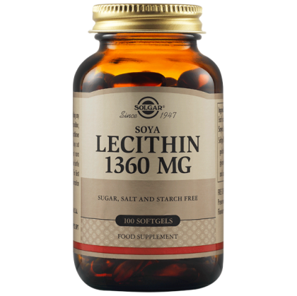 Solgar Lecithin 1360 мг 100 Меки Капсули