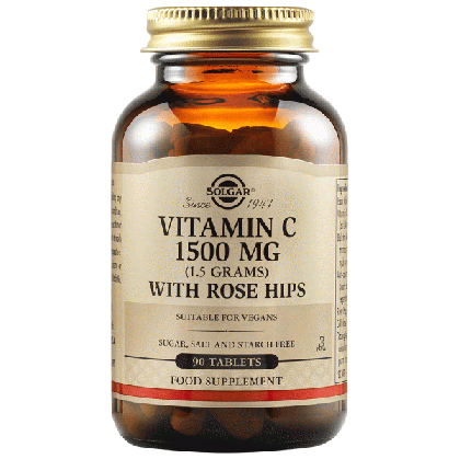 Solgar Vitamin C With Rose Hips 1500 мг 90 Таблетки