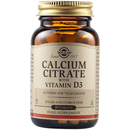 Solgar Calcium Citrate With Vitamin D3 60 Таблетки