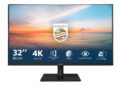 Монитор Philips 32E1N1800LA, 31.5" VA WLED, 3840x2160@60Hz, 4ms GtG, 300cd m/2, 3500:1, Mega Infinity DCR, Adaptive Sync, FlickerFree, Blue Light tech. Soft., 2Wx2, Tilt, 2xHDMI, DP