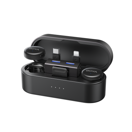 Безжична система микрофони BOYA BOYALINK 3-01 with lightning+USB-C +3.5mm TRS plug