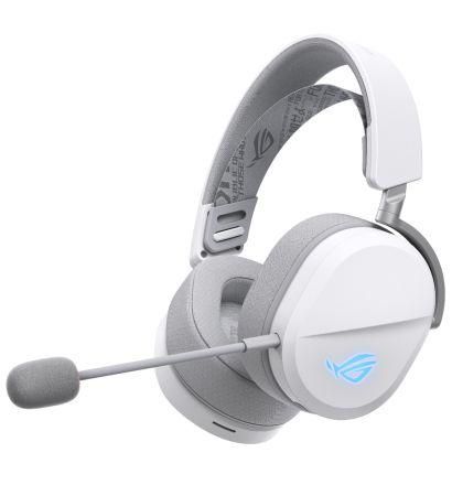 Геймърски безжични слушалки ASUS ROG Pelta White - USB-C, Aura Sync RGB