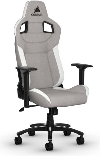 Геймърски стол Corsair T3 RUSH - Fabric Grey/White