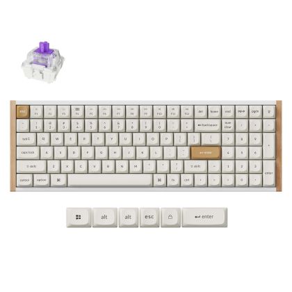 Геймърска механична клавиатура Keychron K4 HE Special Edition White - Wireless, Full Size