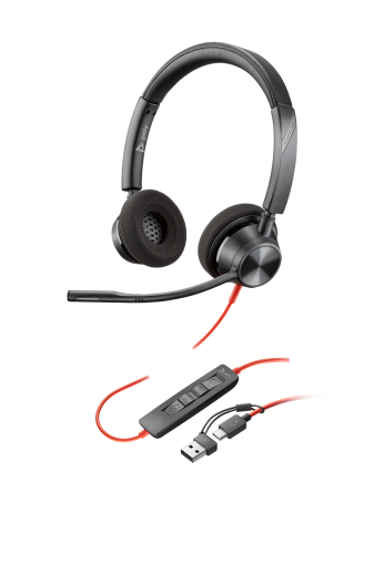 Слушалки HP Poly BW 3320 Stereo, USB-C+USB-C/A