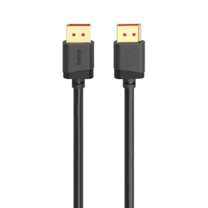 HAMA Кабел DisplayPort, DP 2.1, Ultra-HD 8K, 40 Gbit/s, 2 м