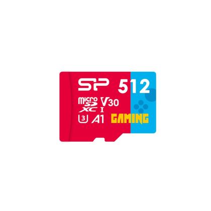 Карта памет Silicon Power Superior Gaming 512GB,microSDHC/SDXC, Class 10, A1, V30, UHS-I U3, SD Adapter