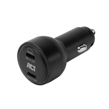 ACT Бързо зарядно за кола 95W 2x USB-C, PD, GAN, 12-24V
