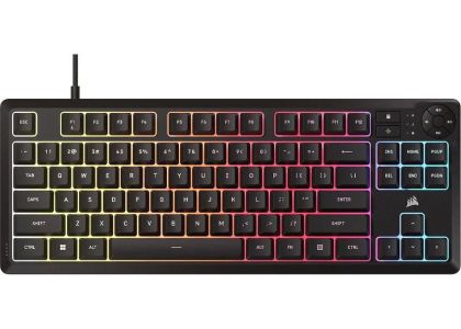 Геймърскa мембранна клавиатура Corsair K55 Core RGB - TKL