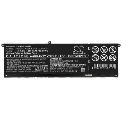 Батерия за лаптоп CAMERON SINO, За DELL Inspiron 13 5310 V6W33, 15.0V, 3500mAh