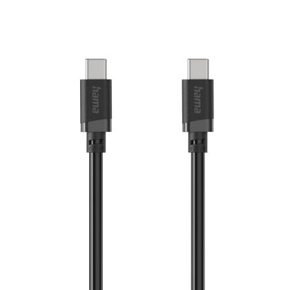 HAMA Кабел USB-C мъжко– USB-C мъжко, 60 W, 1 m, черен