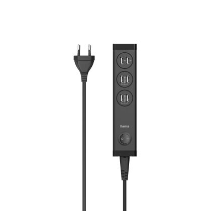 Разклонител HAMA 6 х USB-A порта, 34 W
