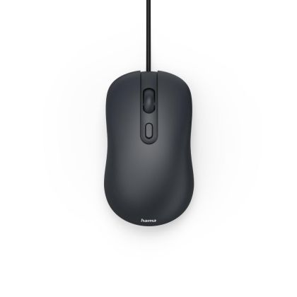 Оптична мишка HAMA CM-200, 4 бутонна, безшумна, с кабел, черна