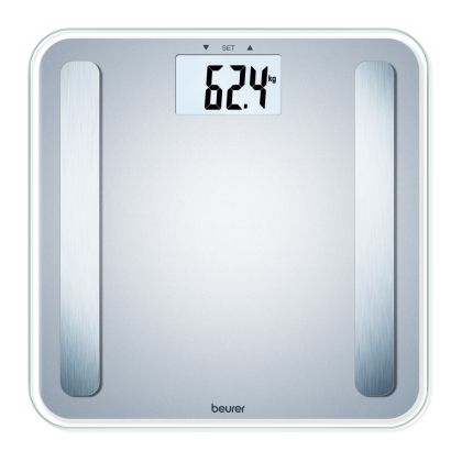 Везна Beurer BF 183 diagnostic bathroom scale; Extra large LCD display; Weight, body fat, body water, muscle percentage, bone mass, AMR calorie display; 180 kg