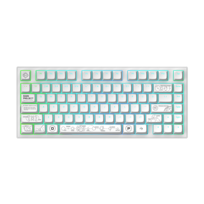 Геймърскa безжична клавиатура Dark Project ALU81A Terra Nova R2 White RGB