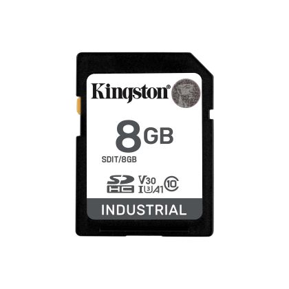 Карта памет Kingston 8GB SDHC Industrial C10, UHS-I, U3, V30, A1