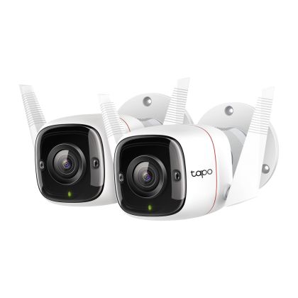 Външна охранителна WiFi камера TP-Link Tapo C310P2, 3MP - комплект от 2 броя