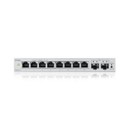 Комутатор ZyXEL GS1200-10 v3, 8 Port Gigabit, 2 x SFP webmanaged Desktop Switch