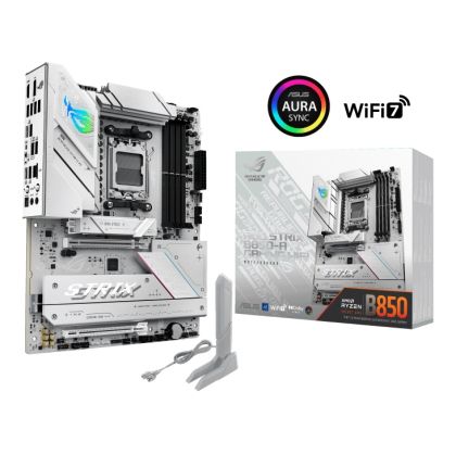 Дънна платка Asus ROG Strix B850-A Gaming Wi-Fi + Asus ROG Strix SLC IV 360 ARGB LCD White