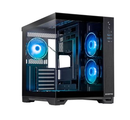 Компютърна кутия Chieftec Visio Mid Tower ATX стъклен панел ARGB (GM-30B-TG-OP)