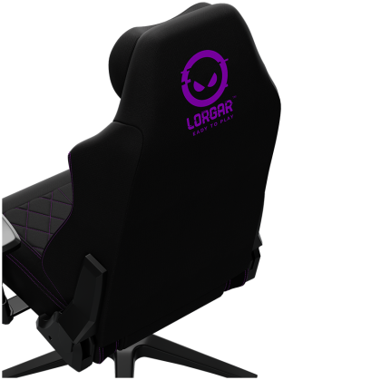 LORGAR CHA41, Ergonomic Gaming Chair Advanced, premium anti-stain fabric, Black/purple