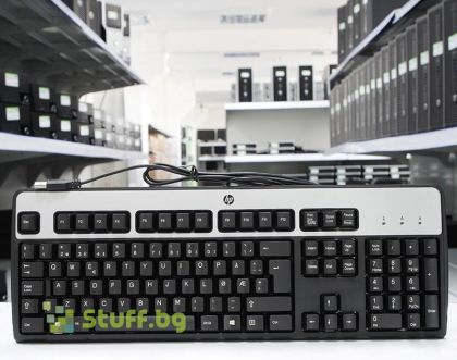 Разопакована клавиатура HP DT528A норвежка подредба USB Silver/Black