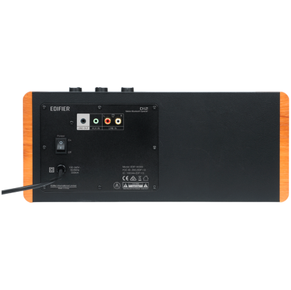 Edifier D12 2.0 Bluetooth Speaker, BT V5.0, RCA, AUX, 2x 4-inch Midrange Drivers, 2x 19mm Tweeters, Remote Control and Top-Mounted Controls, Brown
