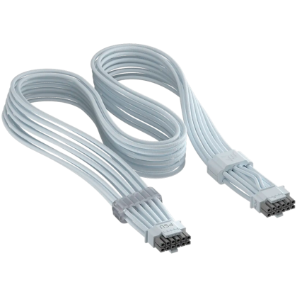 Захранващ кабел Corsair ThermalProtect PCIe 5.1 12V-2x6 600W 650mm бял (CP-8920473)