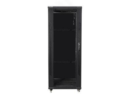 Комуникационен шкаф Lanberg rack cabinet 19" free-standing 32U / 600x800 self-assembly flat pack, black