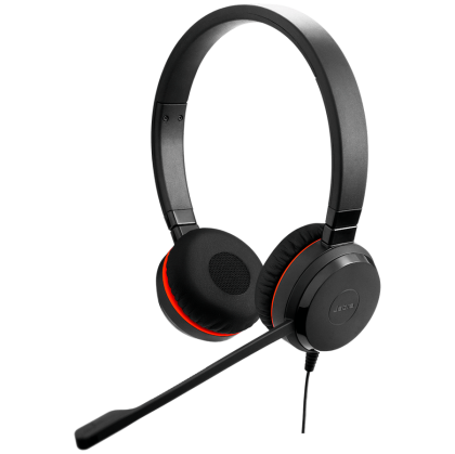 JABRA Evolve 20 SE, Stereo MS, USB C/A adapter, Leather