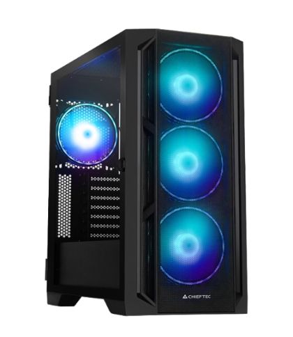 Компютърна кутия Chieftec APEX Lumo Midi Tower E-ATX стъклен панел 4x140mm ARGB (GA-01B-L-OP)