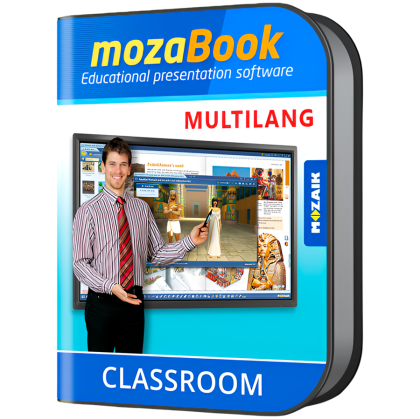 mozaBook MULTILANG - 40 languages / one device/ 1 Yearinteractive educational presentation software for teachers