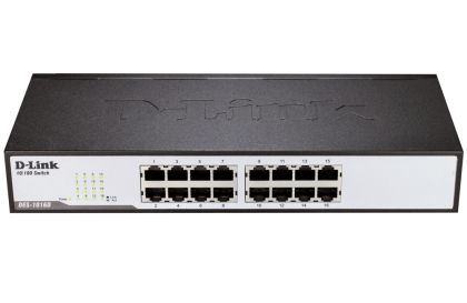 Мрежов суич D-Link 16x 10/100Mbps неуправляем