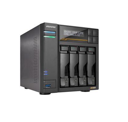 NAS ASUS Lockerstor 4 Gen3 4 гнезда AMD Ryzen V3C14 16GB 2x10GbE (AS6804T)